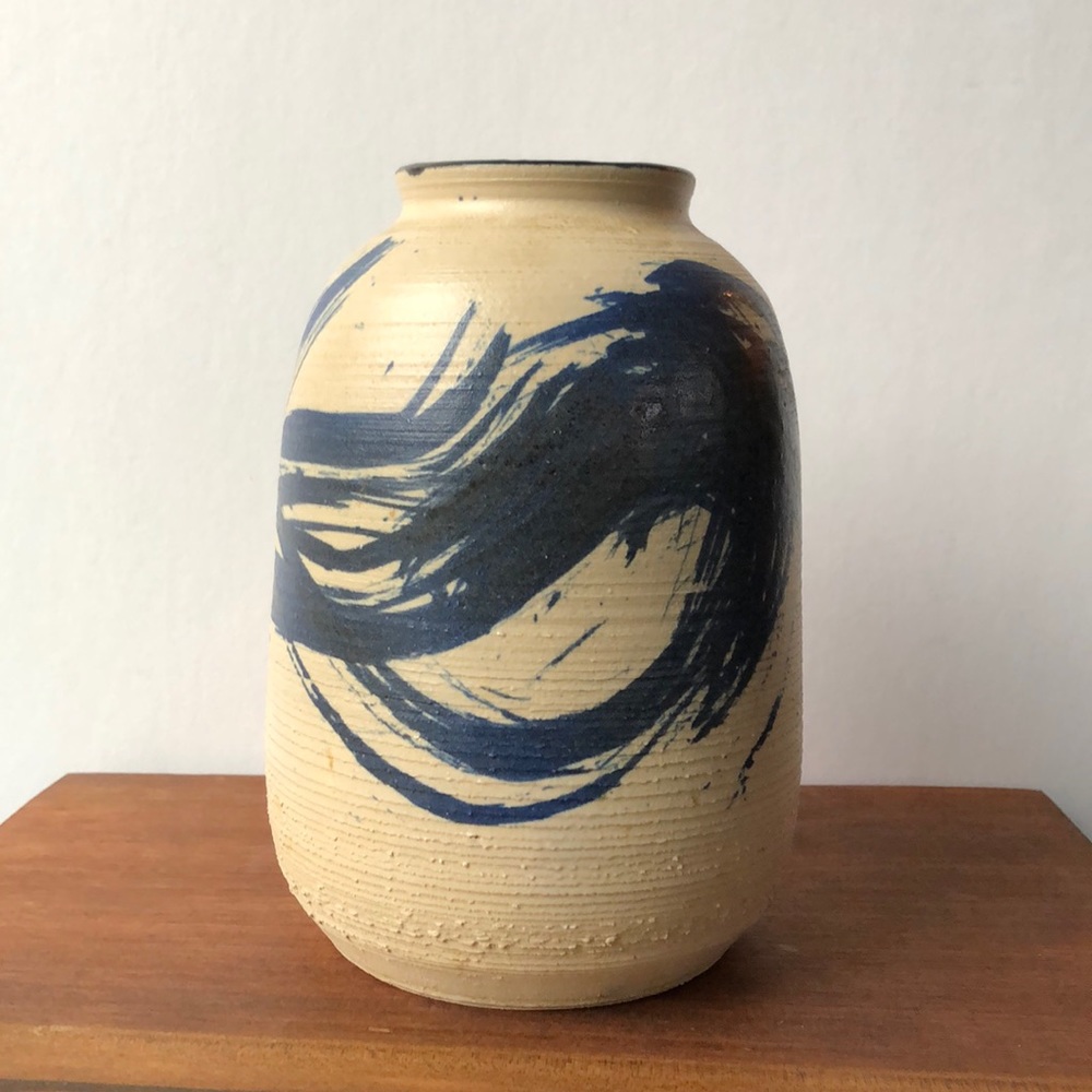 Pottery Art Vase Modern Abstract- Sauer